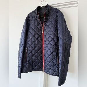 Carolina Herrera Navy Quilted Jacket – Size XXL